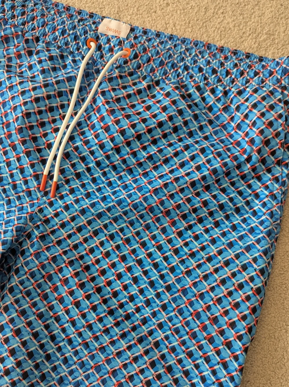 SWIMS Men's Pelosa Geometric 6.5" Swim Shorts Sz XL - Picture 4 of 12